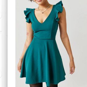 NWOT Mila Ruffle Sleeve Mini Dress